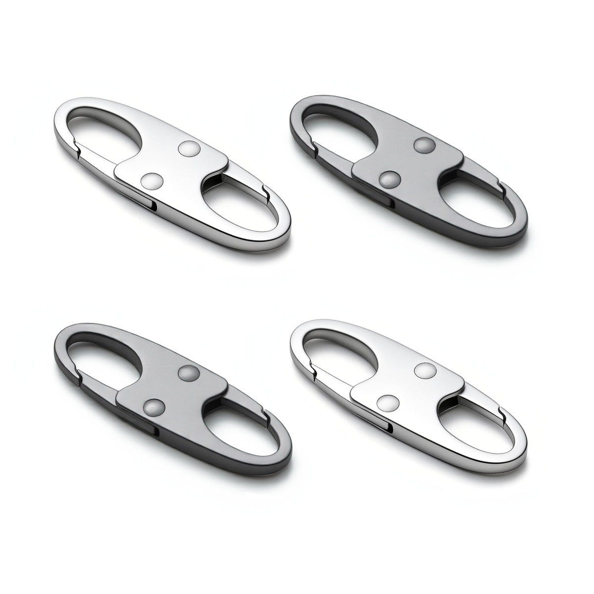 zelin Anti Theft Zipper Clips, Travel Essentials, Carabiner, 4Pcs Grey