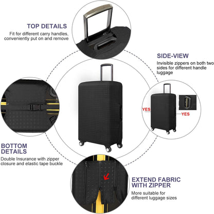 Travel Luggage Protector Suitcase Cover 22"-24" Suitcase Dust Cover Size M