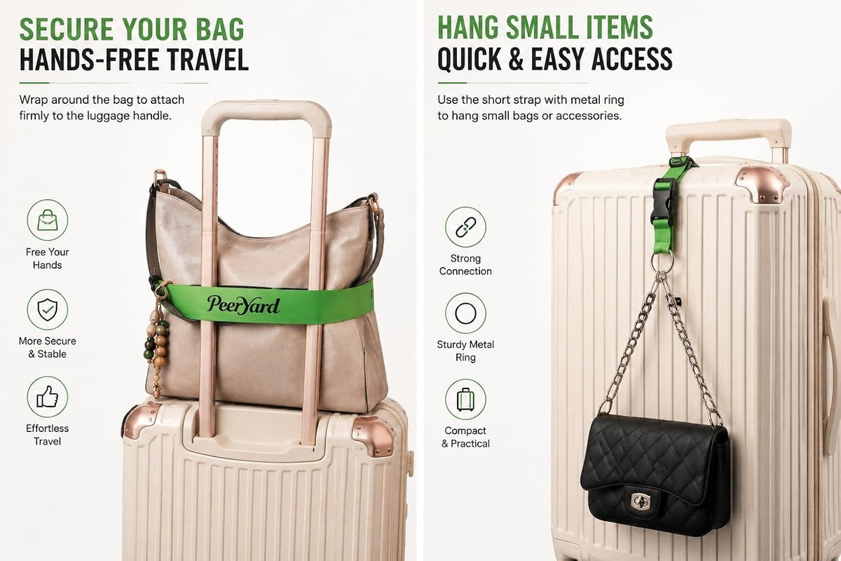 Luggage Strap for Suitcase Handle, Travel Belt with 2 Connector Straps 3 Pack