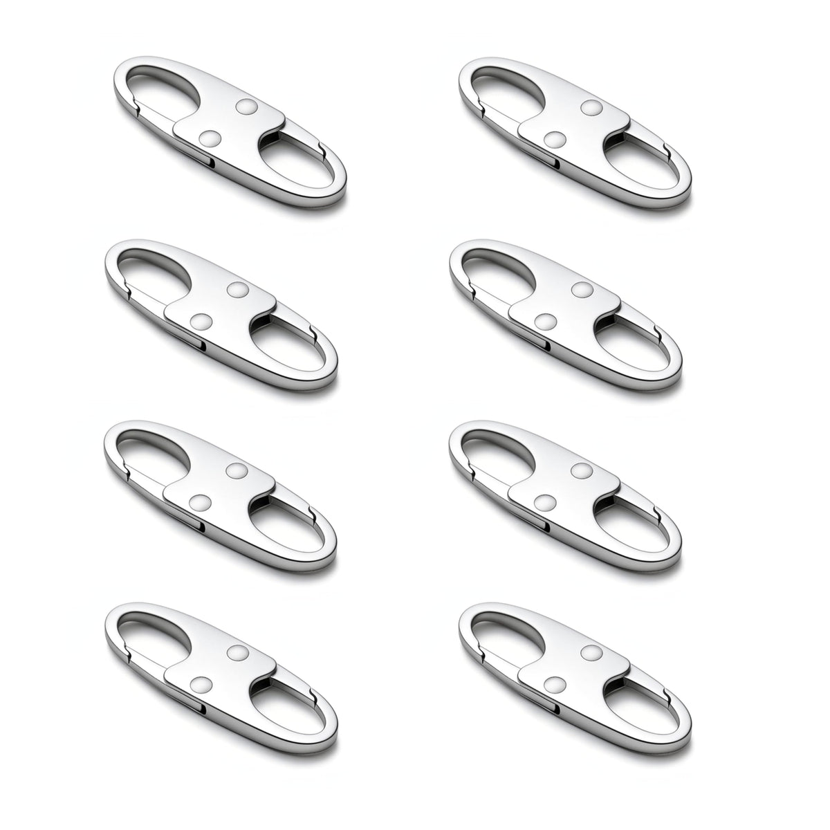 zelin Anti Theft Zipper Clips, Travel Essentials, Carabiner, 4Pcs Grey