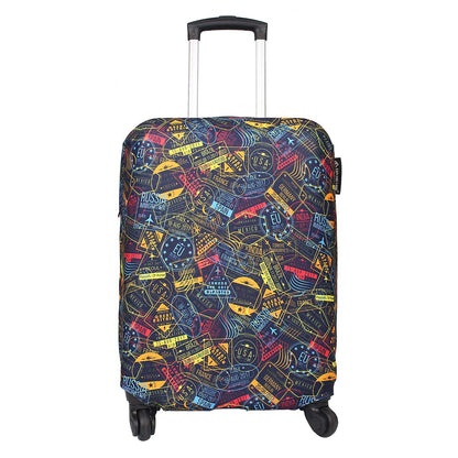 Explore Land Travel Luggage Cover Fits 31-32 inch Case (Bon Voyage, XL)