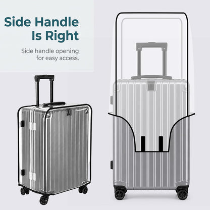 6 Pcs Clear PVC Luggage Protector Covers for Suitcase, Waterproof