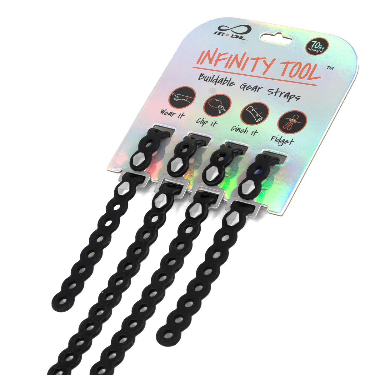 MODL Infinity Tool™ Modular Gear Straps (4-Pack) for Camping, Travel & EDC