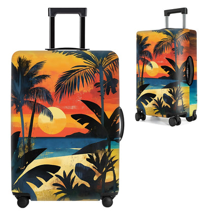Cute Panda Luggage Cover – Bamboo Climbing Panda Suitcase Protector, Stretchable & Waterproof Travel Luggage Sleeve,M