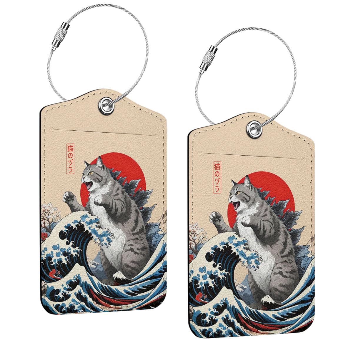 2 Pcs Funny Luggage Tag, Suitcase Tags with Privacy Flap and Metal Loop