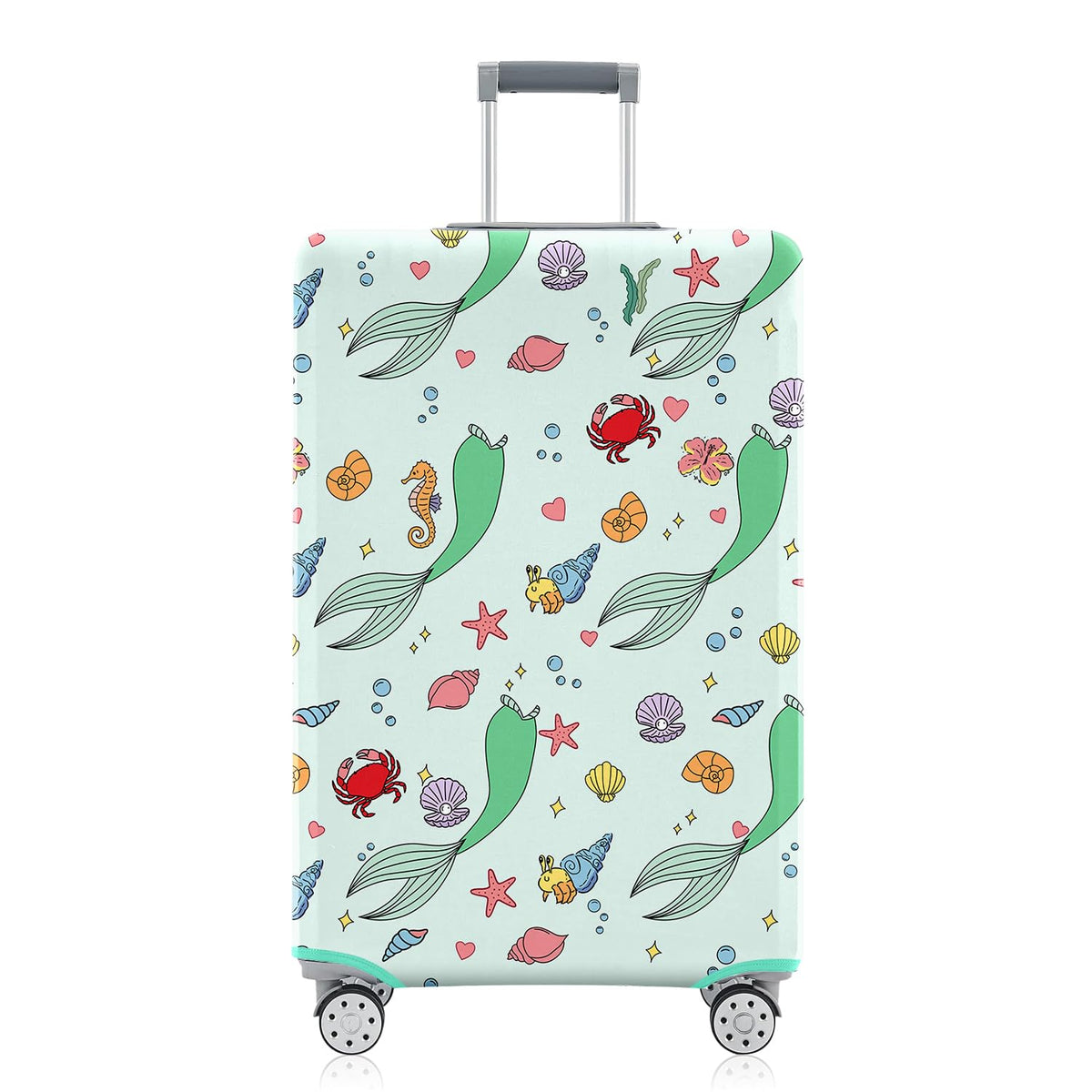 Fashion Accessory Travel Luggage Cover Fashion Girl Perfume and Lipstick and Heels Travel Suitcase Cover Anti-scratch Suitcase cover Fits 18-20 Inch