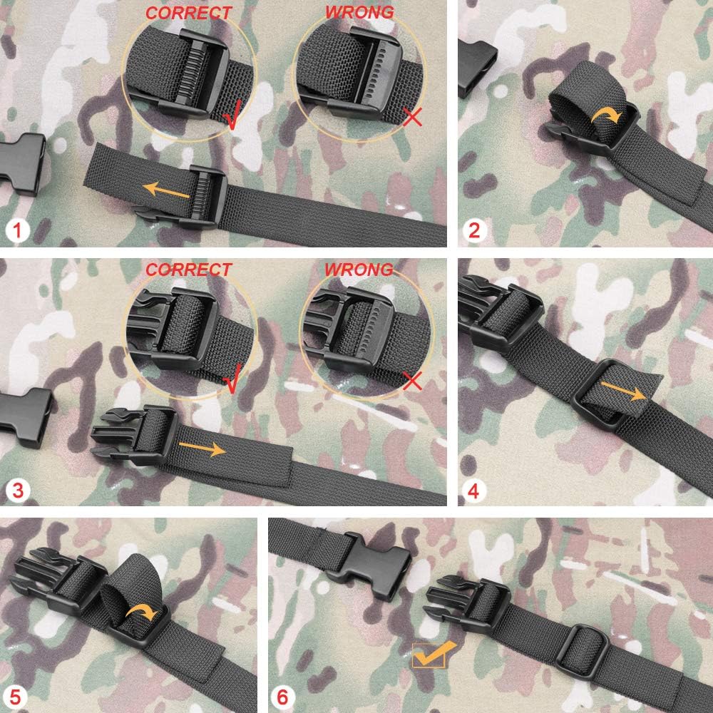MAGARROW 78" x 1" Strap Buckle Packing Straps Adjustable 1-Inch Belt