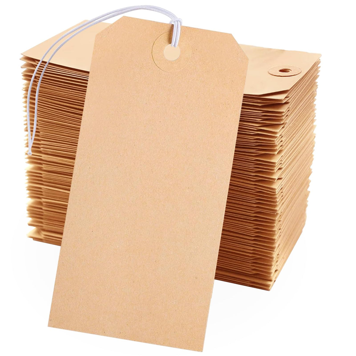 White Tags with String Attached,200 Pcs Large Marking Tags Paper