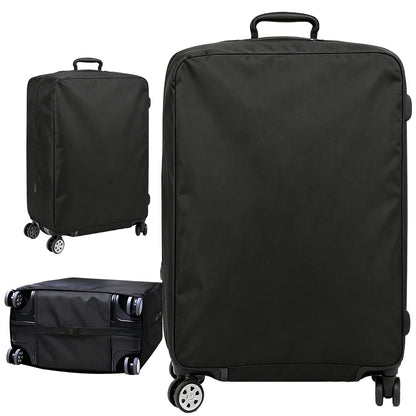 Luggage Cover Protector Compatible with Tumi, Upgraded Oxford Fabric Stretch Cover with Double Zipper, Washable Travel Suitcase Protector, Fits 28-29 Inch Case(Black)