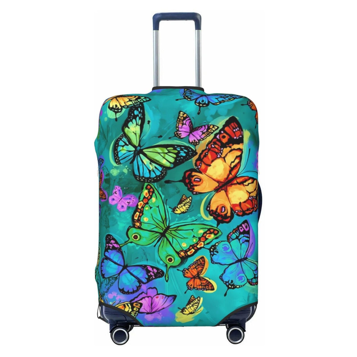 Tropical Beach Palm Tree Luggage Cover, Washable Elastic Baggage Protector, Anti-scratch Double-sided Zipper Closure for 25-28 Inch Wheeled Suitcase