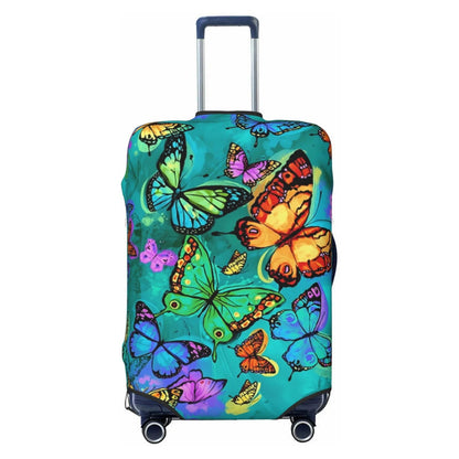Tropical Beach Palm Tree Luggage Cover, Washable Elastic Baggage Protector, Anti-scratch Double-sided Zipper Closure for 25-28 Inch Wheeled Suitcase