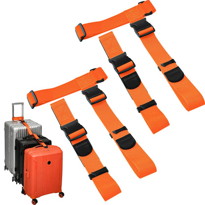 BILIONE 2 Pack Luggage Connector Straps,Connect 3 Suitcases ＆ Add A Bag