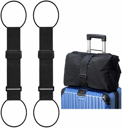 2 Pack Multi Use Strong Adjustable Luggage Connector Straps for Suitcases
