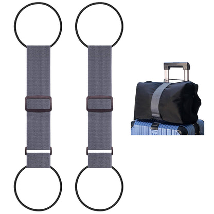 2 Pack Multi Use Strong Adjustable Luggage Connector Straps for Suitcases