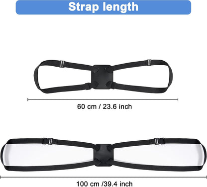 Chelmon 2 Pack Luggage Straps, Ajustable Elastic Bungee Belt for Suitcases, Add Extra Bag Easy and Securely for Travel
