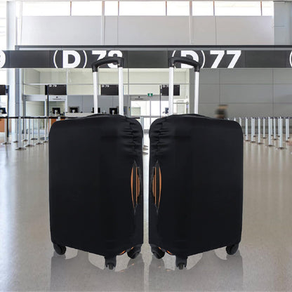 Explore Land Travel Luggage Cover Fits 23-26 inch Case (Black, M)