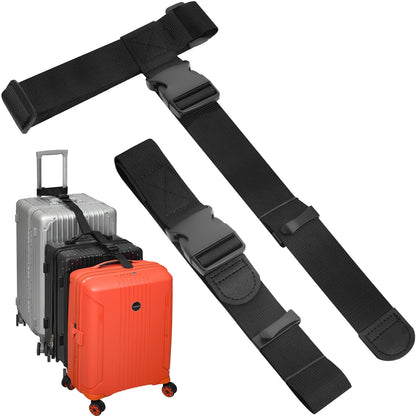 BILIONE 2 Pack Luggage Connector Straps,Connect 3 Suitcases ＆ Add A Bag