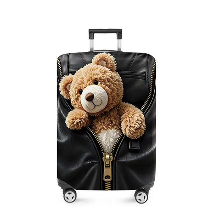 ANNA QUEEN Panda Family Luggage Cover, Cute Panda Design Suitcase Protector, Stretchable Washable Travel Sleeve for 28-30 Inch Luggage