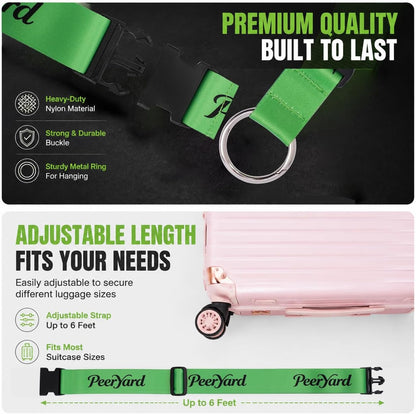 Luggage Strap for Suitcase Handle, Travel Belt with 2 Connector Straps 3 Pack