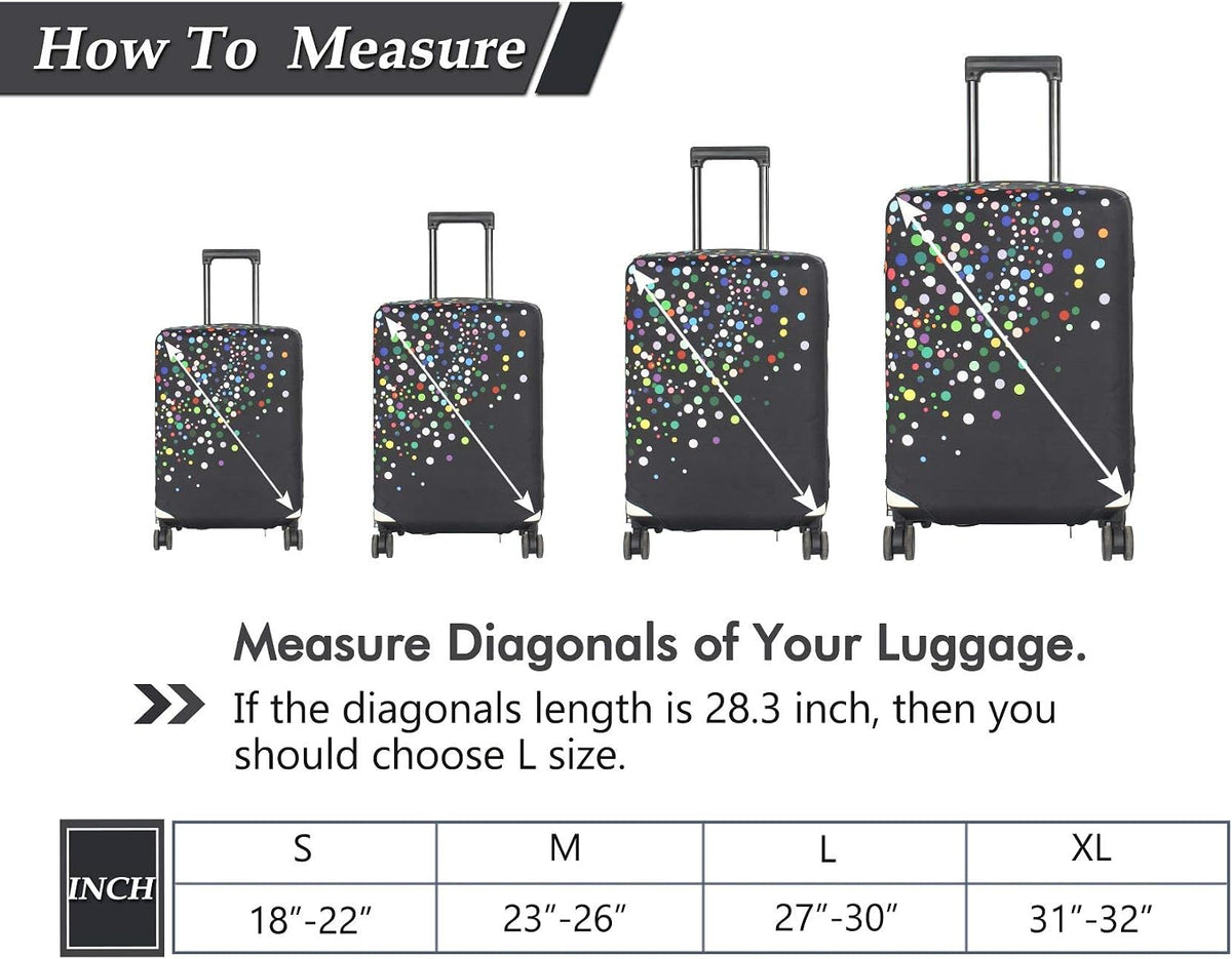 HYPER VENTURE Travel Luggage Cover Suitcase Protector Fits 23-26 Inch, M