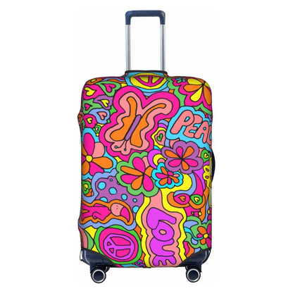 Tropical Beach Palm Tree Luggage Cover, Washable Elastic Baggage Protector, Anti-scratch Double-sided Zipper Closure for 25-28 Inch Wheeled Suitcase