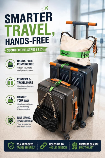 Luggage Strap for Suitcase Handle, Travel Belt with 2 Connector Straps 3 Pack
