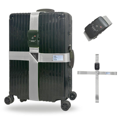 Luggage Straps TSA Approved with Lock,Suitcase Straps with Tags Purple1Pack