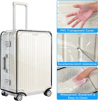 Yotako Clear PVC Suitcase Cover Protectors 30 Inch Luggage Cover Protectors for Wheeled Suitcase 30''