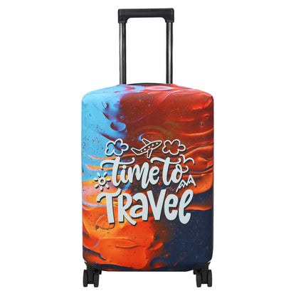 Explore Land Travel Luggage Cover Fits 23-26 inch Case (Fireworks, M)