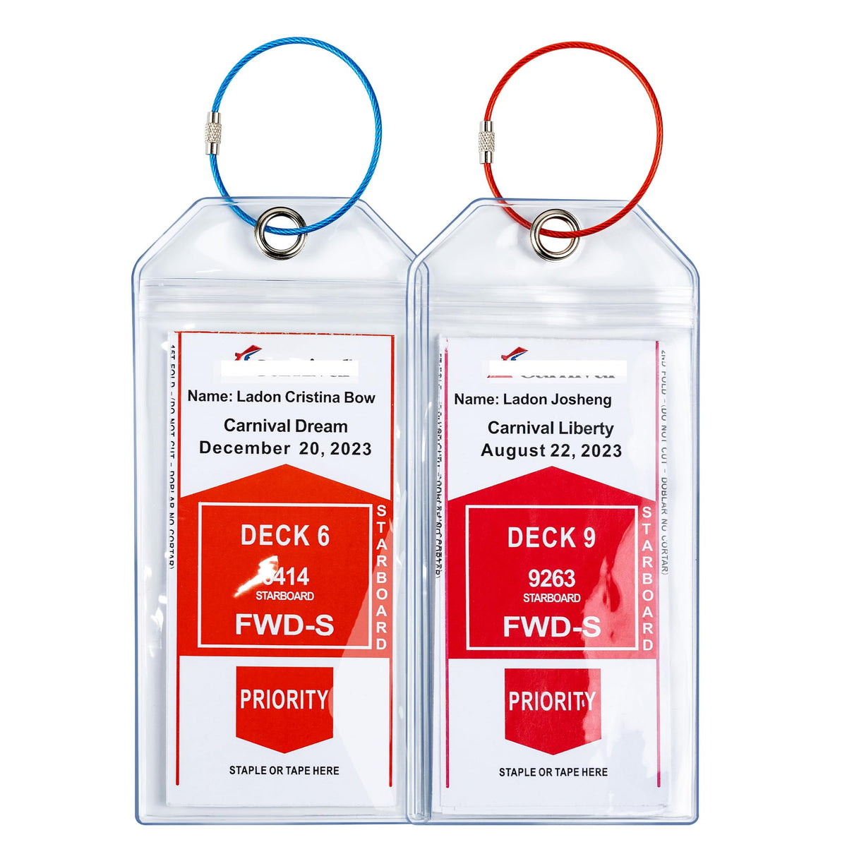 Cruise Ship Essentials for Carnival, Princess, NCL, MSC by JOLLYANTS, Cruise Luggage Tag Holders, Cruise Must Haves Waterproof & Reusable