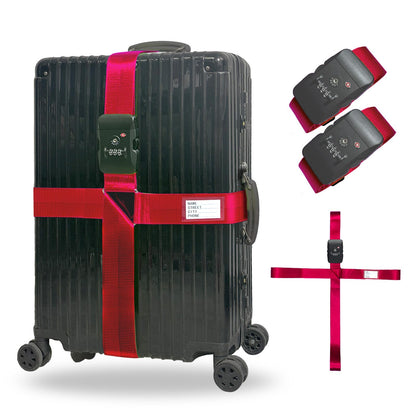 Luggage Straps TSA Approved with Lock,Suitcase Straps with Tags Purple1Pack