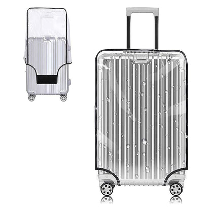 Yotako 3 Pieces Clear PVC Suitcase Cover Tough Protector, 20" 24" 28" Luggage Covers for Wheeled Suitcase