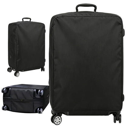 Luggage Cover Protector Compatible with Tumi, Upgraded Oxford Fabric Stretch Cover with Double Zipper, Washable Travel Suitcase Protector, Fits 28-29 Inch Case(Black)