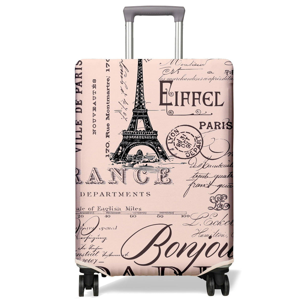 Travel Luggage Cover Suitcase Protector Fits 18-32 Inch Wheel Covers PatternedTravel Related Items Flower Luggage Protector Elastic M