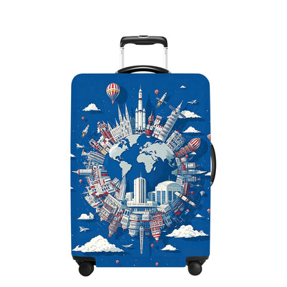 Pink Butterfly Luggage Cover Washable Suitcase Protector Anti-scratch Suitcase cover Fits 32-34 Inch Luggage XL
