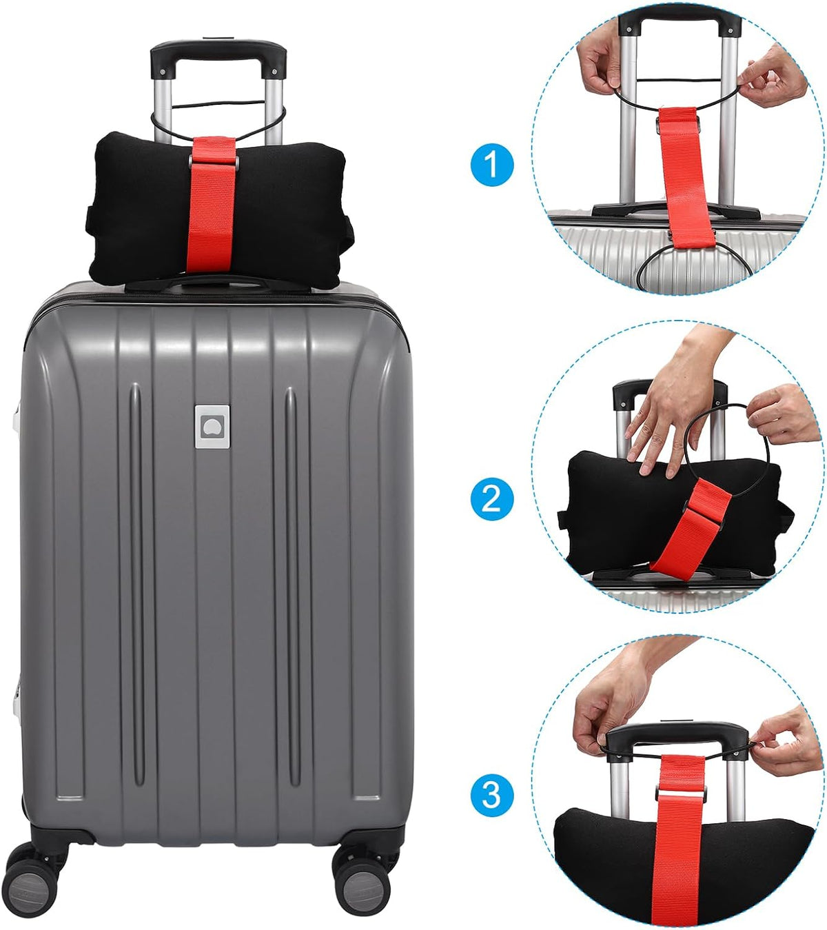 PATIKIL Luggage Straps Bag Bungee, 2 Pcs Suitcase Straps Adjustable Belt for Add a Bag Easy to Travel Elastic Strap Belt Handle Handbag Backpack, Purple