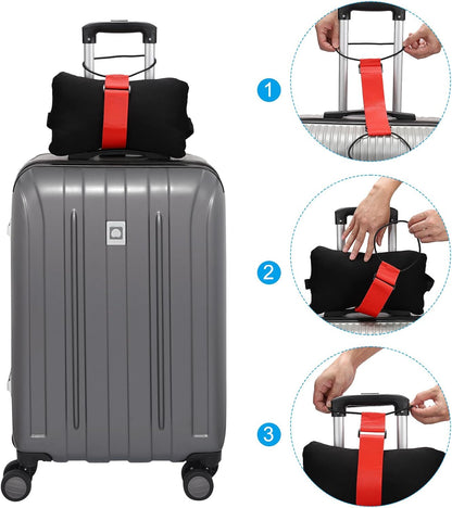 PATIKIL Luggage Straps Bag Bungee, 2 Pcs Suitcase Straps Adjustable Belt for Add a Bag Easy to Travel Elastic Strap Belt Handle Handbag Backpack, Purple
