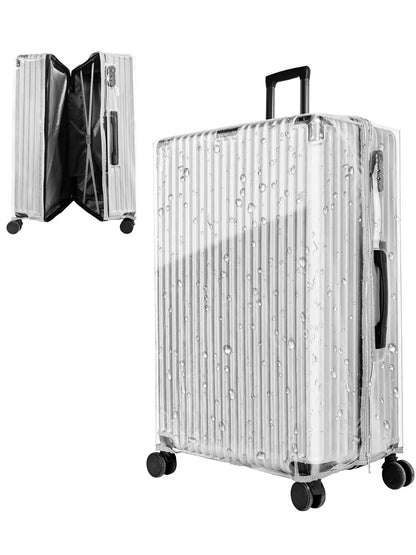 Yotako 3 Pieces Clear PVC Suitcase Cover Tough Protector, 20" 24" 28" Luggage Covers for Wheeled Suitcase