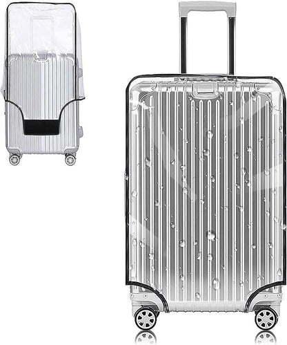 Yotako 3 Pieces Clear PVC Suitcase Cover Tough Protector, 20" 24" 28" Luggage Covers for Wheeled Suitcase