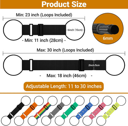 2 Pcs Luggage Connector Straps Bungee for Carry on Bag & Multiple Suitcases