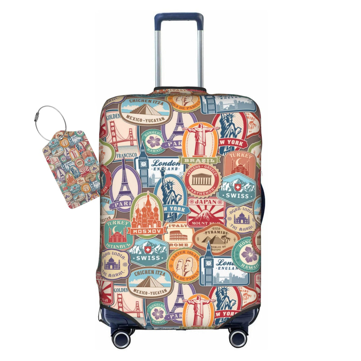 Ocean Sea Turtle Luggage Cover Washable Suitcase Protector, Turtle Theme Party Luggage Tag Travel Birthday Gifts For Men Women (XL 29-32 Inch Luggage)