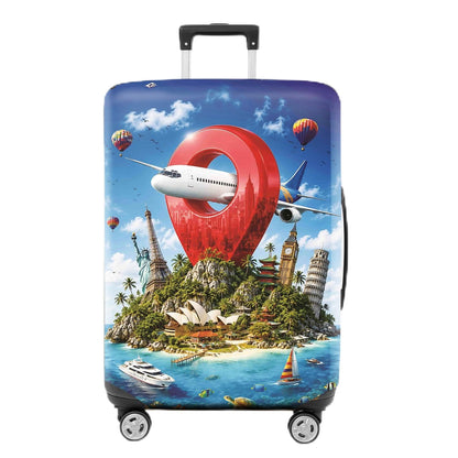 Colorful Geometric Luggage Cover, Abstract Suitcase Protector