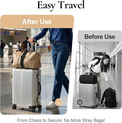 Luggage Connector Straps for Suitcases, Adjustable Add-a-Bag Belt 2 Pack