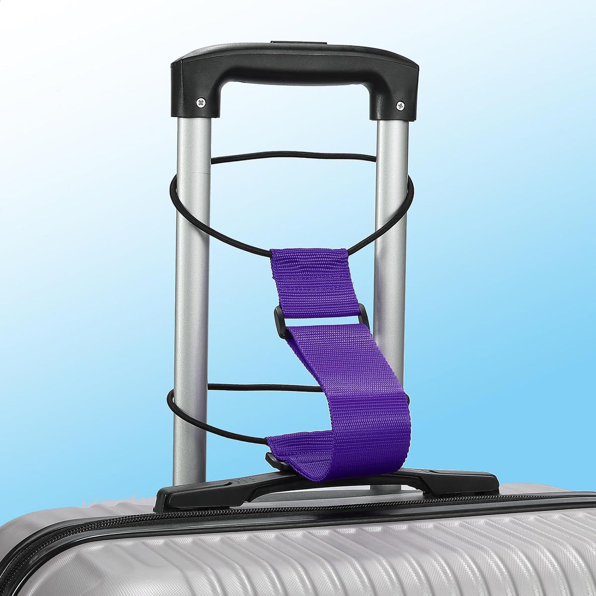 PATIKIL Luggage Straps Bag Bungee, 2 Pcs Suitcase Straps Adjustable Belt for Add a Bag Easy to Travel Elastic Strap Belt Handle Handbag Backpack, Purple