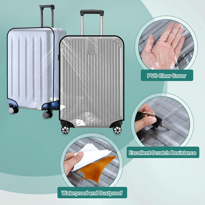 Dimeho 3 Pcs Clear Luggage Cover Protector Suitcase Protector 20" Covers