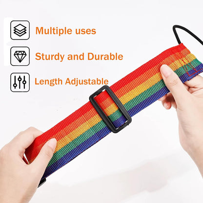 Luggage Straps,Elastic Travel Straps for Securing Luggage, Suitcase & Bag Organizer, Adjustable Hold-Down Straps for Travel Accessories, Carry-On, Checked Bags, Ideal for Travelers (7PCS)
