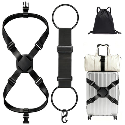 5 Pack Adjustable Luggage Connector Straps for Multiple Suitcases
