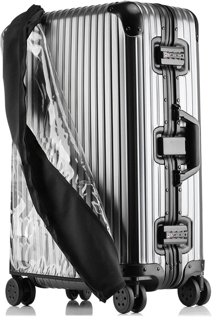 Transparent PVC Suitcase Cover, No Disassembly Required Clear Luggage Protector Suitcase Cover