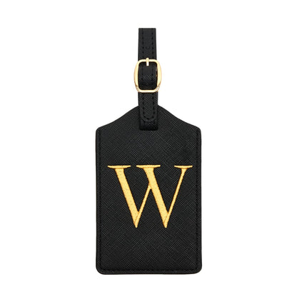 Luggage Tag PU Leather for Suitcase Baggage Handbag Travel Bag Label Suitcase Tag Label Tag w. Name Card & Privacy Cover (B)
