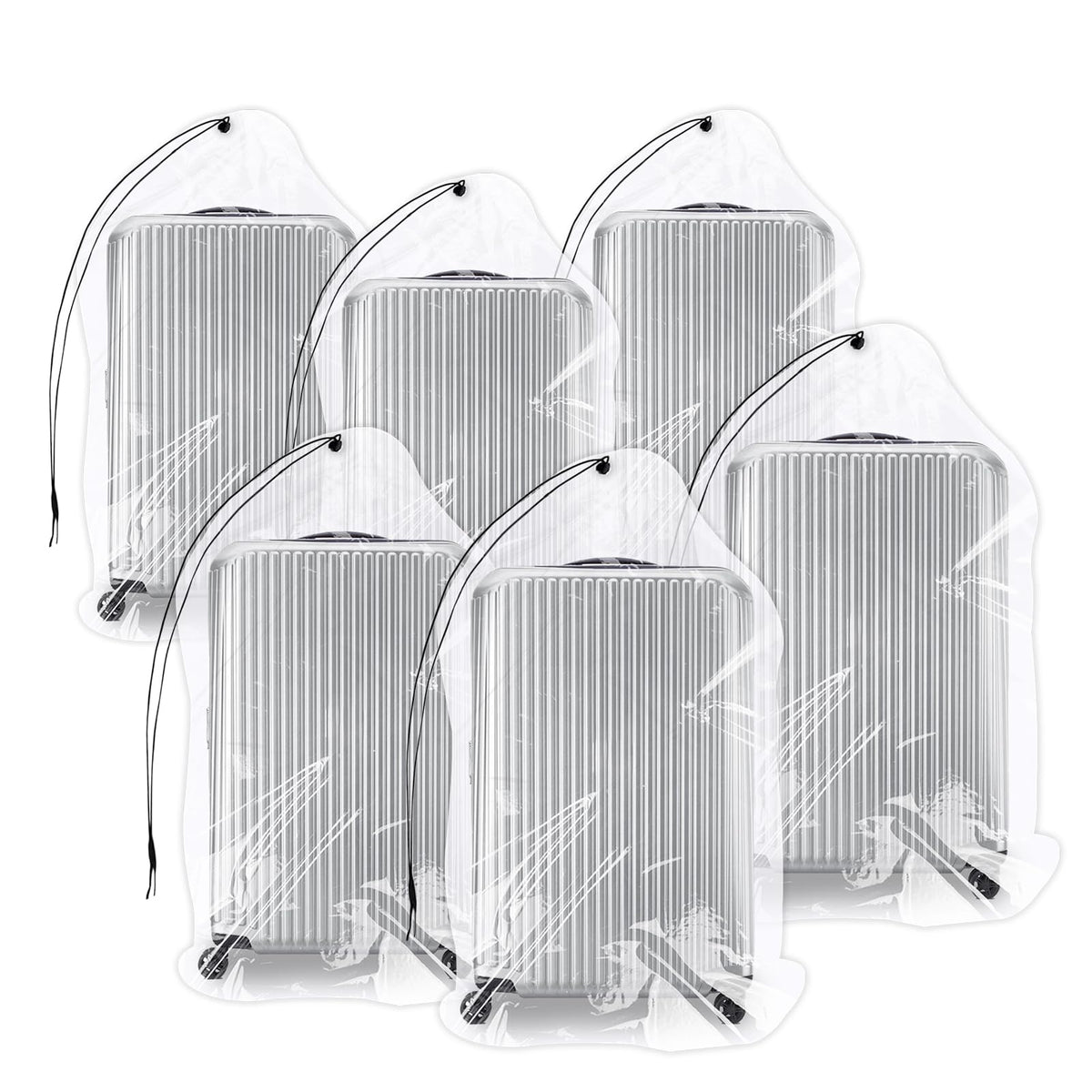32x42 Inch Large Clear Plastic Suitcase Storage Bags, 3 Pack, 4 Mils